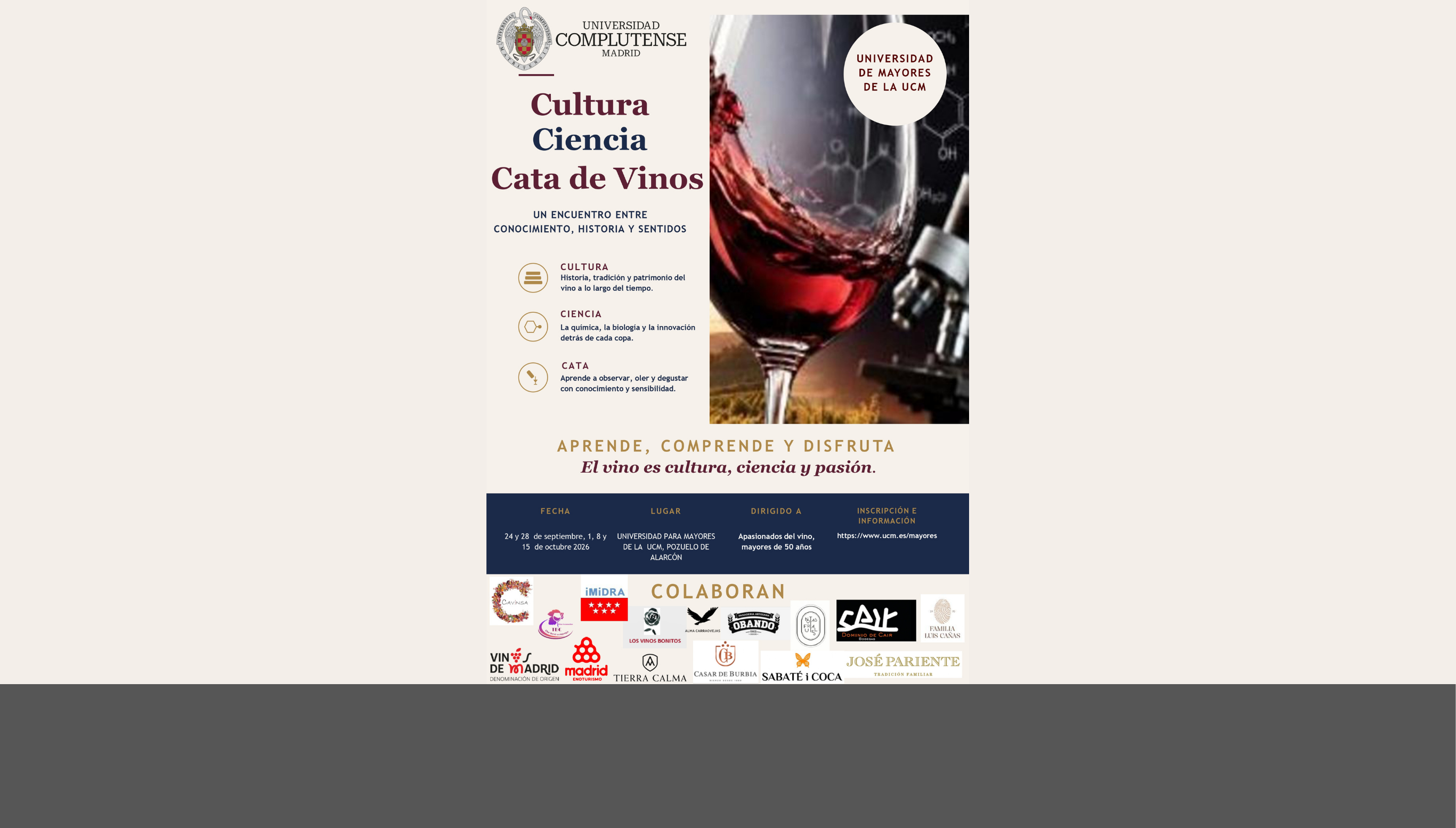 Nuevo Seminario: Cultura, Ciencia, Cata de Vinos